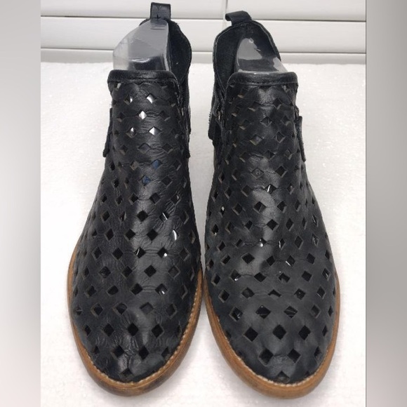 Anthropologie Musse & Cloud Sz 7.5 Caila Boho Distressed Leather Ankle Boots - Picture 8 of 14